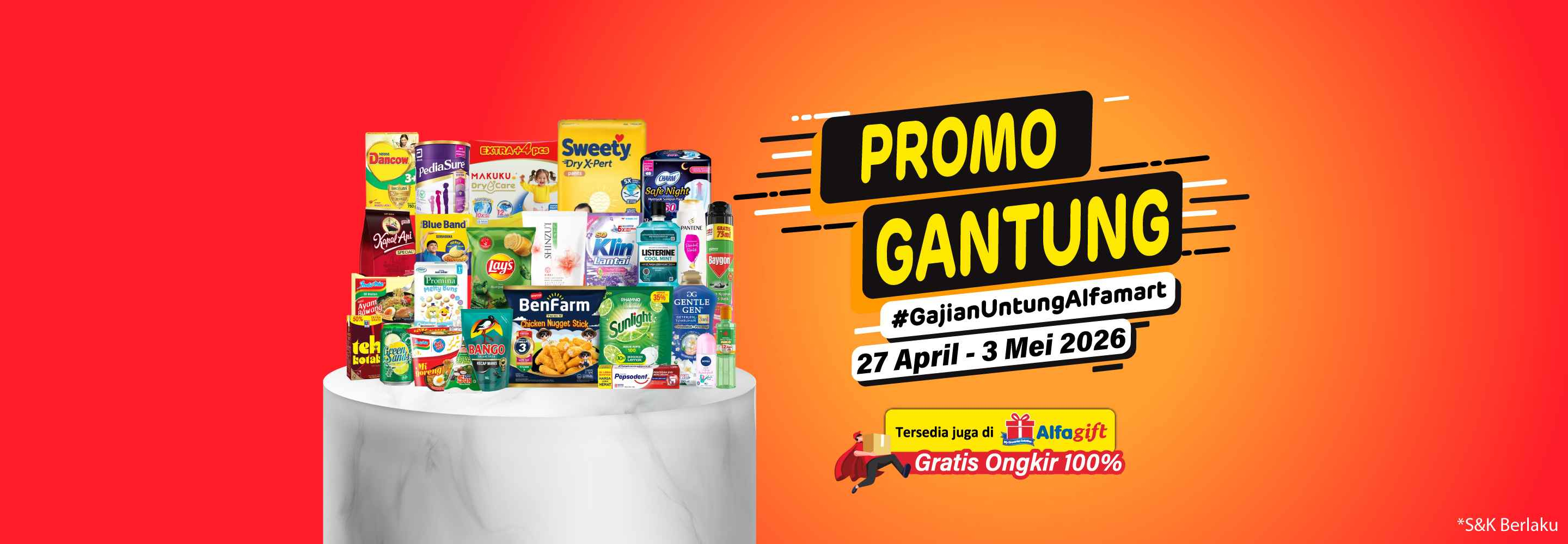 Banner promo Promo Gantung Alfamart Alfamart