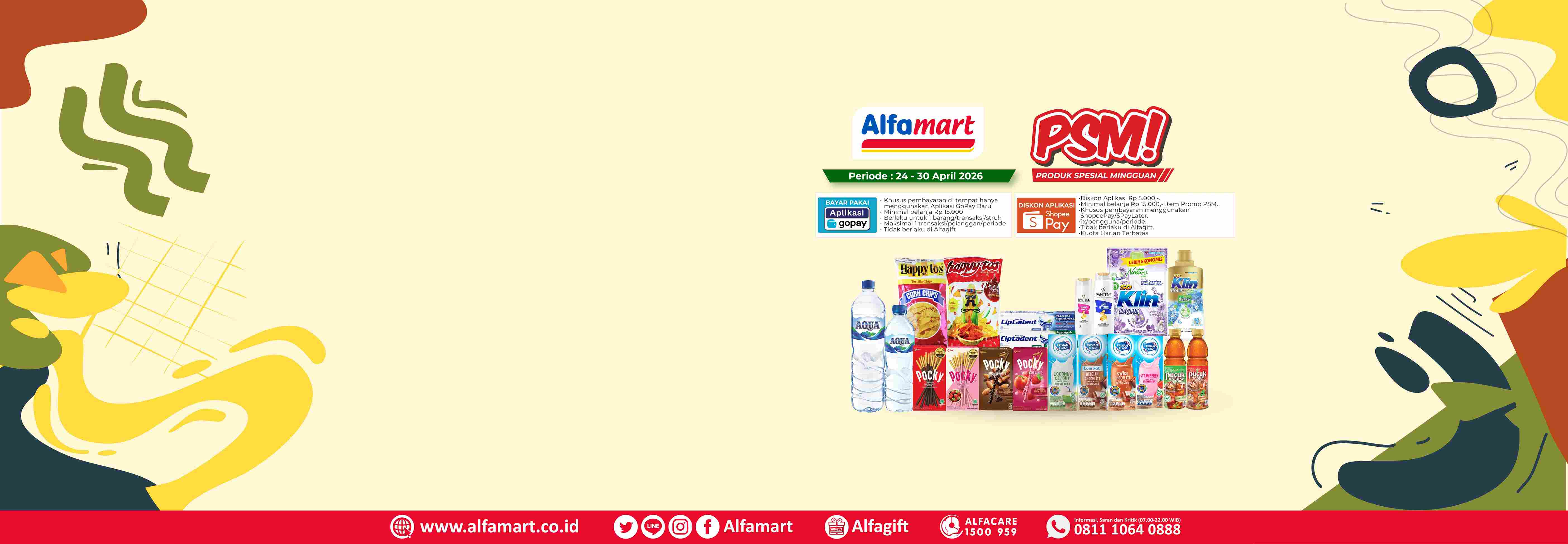 Banner promo Produk Spesial Mingguan (PSM) Alfamart