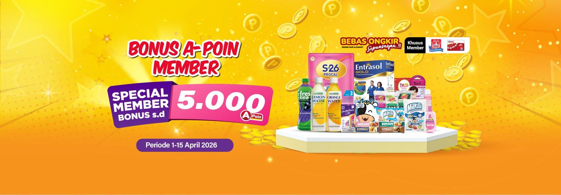 Banner promo Bonus Poin Member Alfamart Alfamart