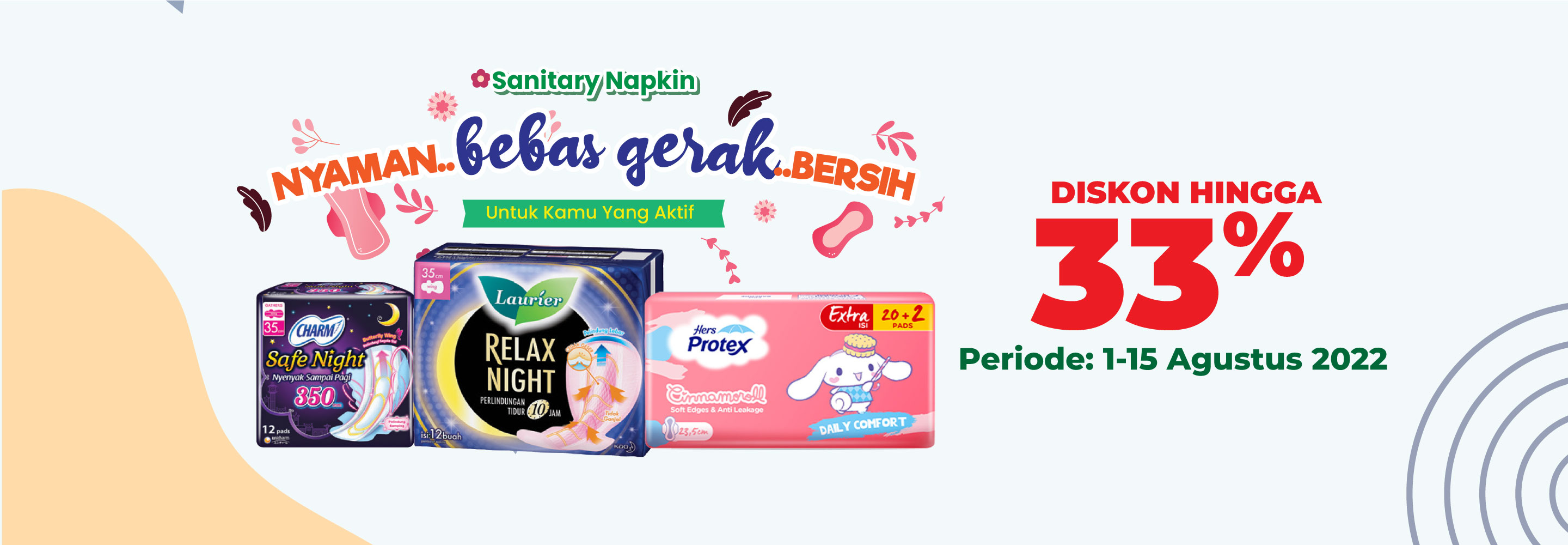Banner promo Promo Sanitary Napkin Alfamart Alfamart