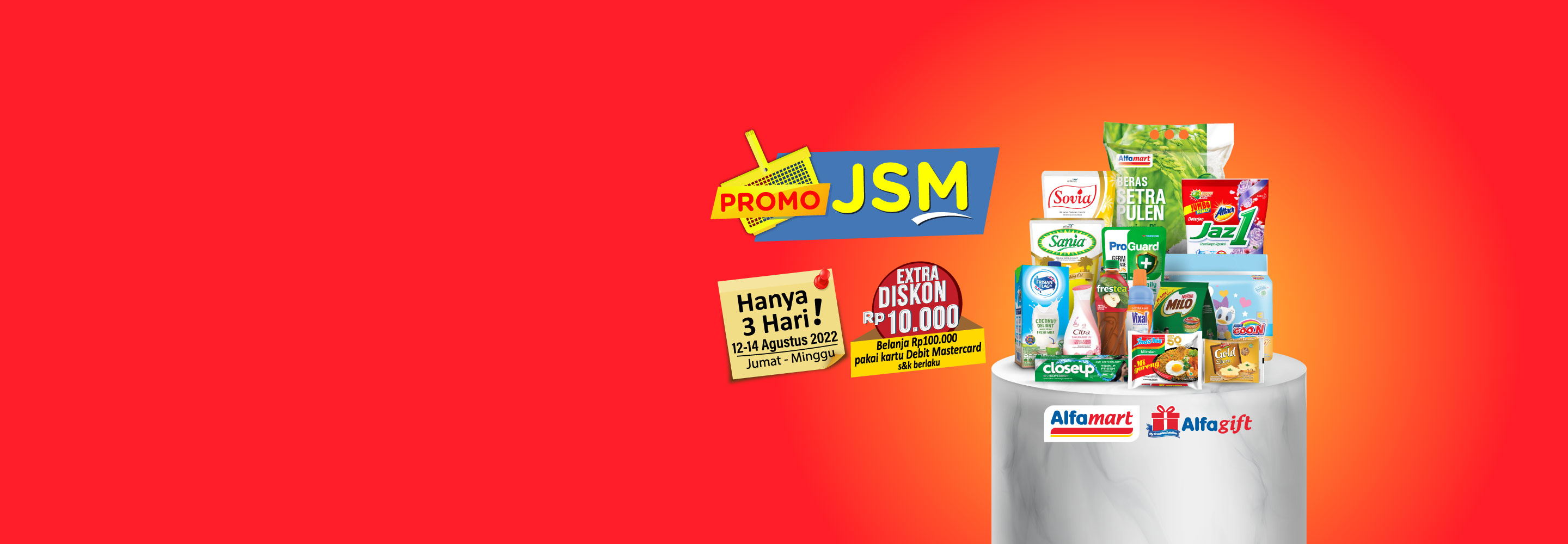 Desktop version banner Promo JSM Alfamart Spesial Akhir Pekan