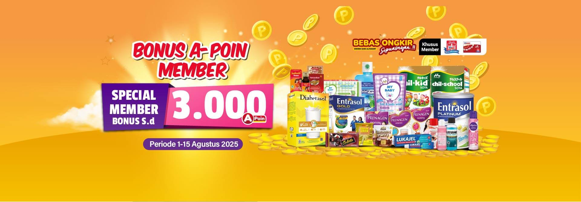 Banner promo Bonus Poin Member Alfamart Alfamart