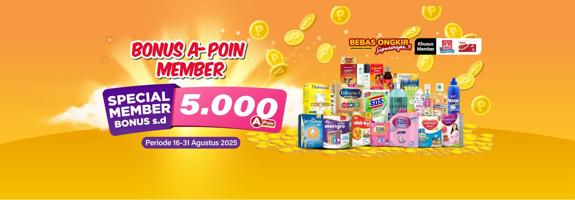 Mobile version banner BONUS A-POIN MEMBER