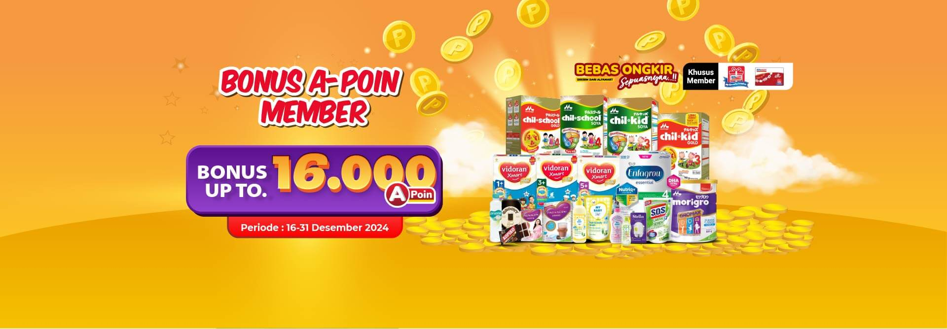 Banner promo Bonus Poin Member Alfamart Alfamart