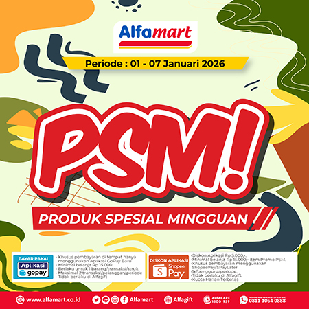 Banner PSM (Promo Spesial Mingguan) Alfamart
