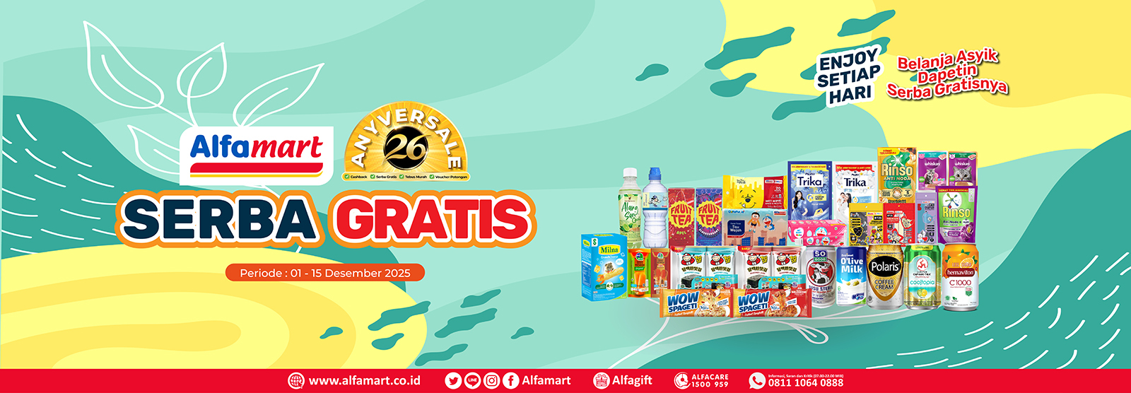 Banner promo PROMO SERBA GRATIS Alfamart