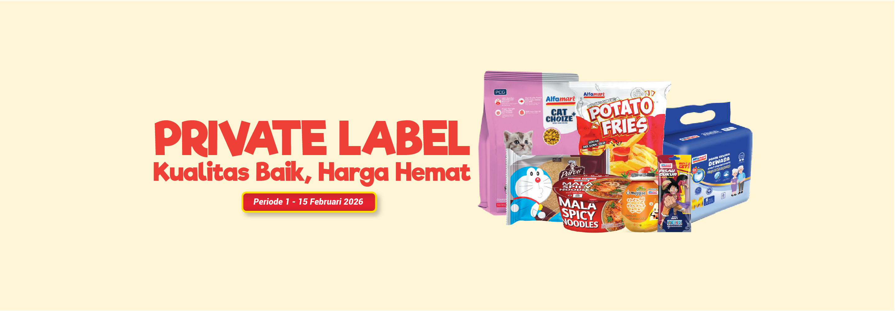 Banner promo Private Label Alfamart Alfamart