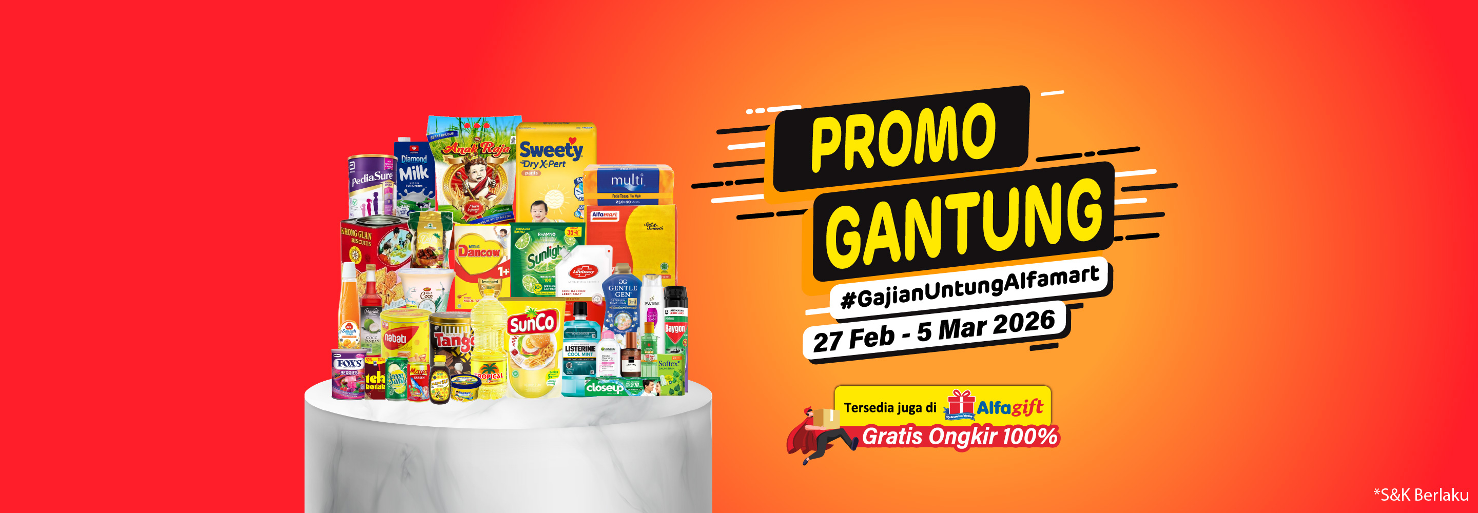 Banner promo Promo Gantung Alfamart Alfamart