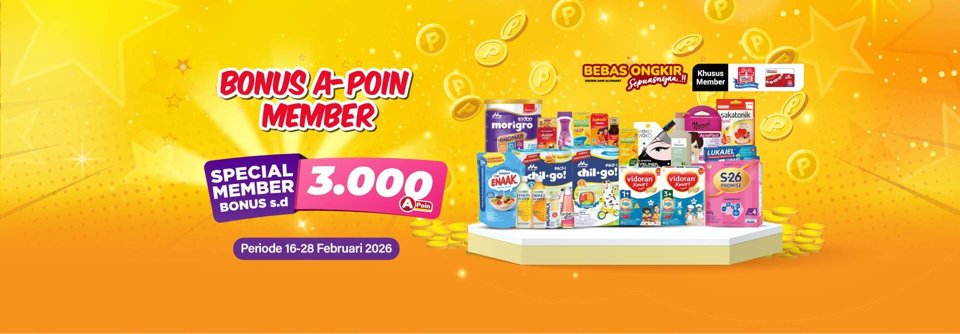 Banner promo Bonus Poin Member Alfamart Alfamart