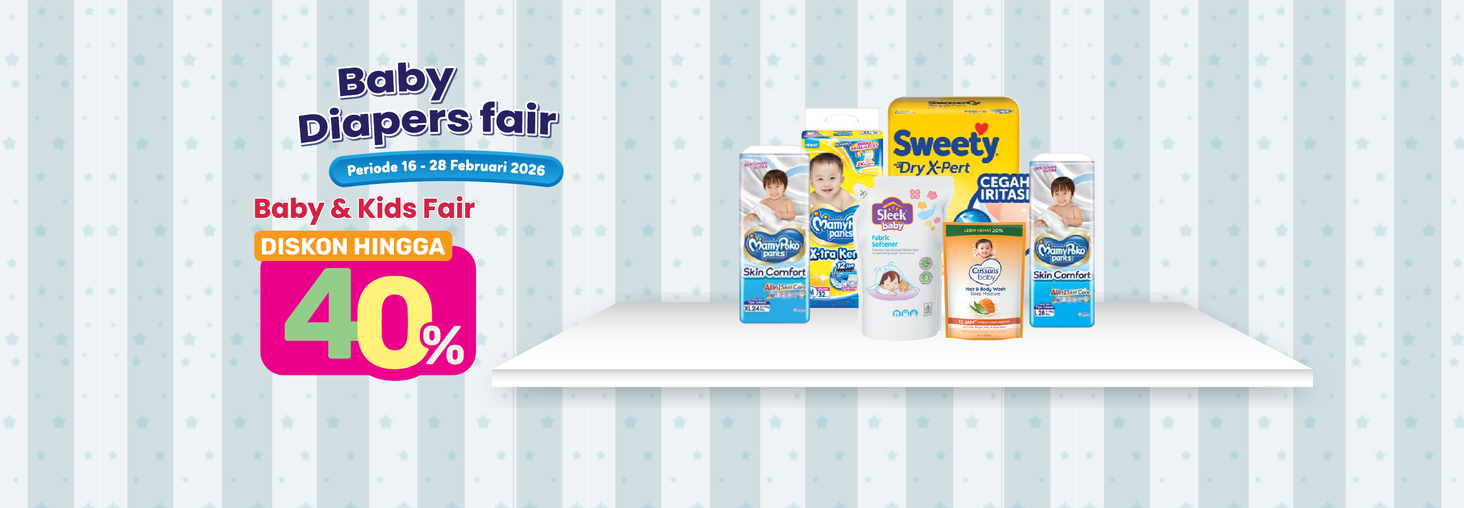 Banner promo BABY & DIAPERS Alfamart