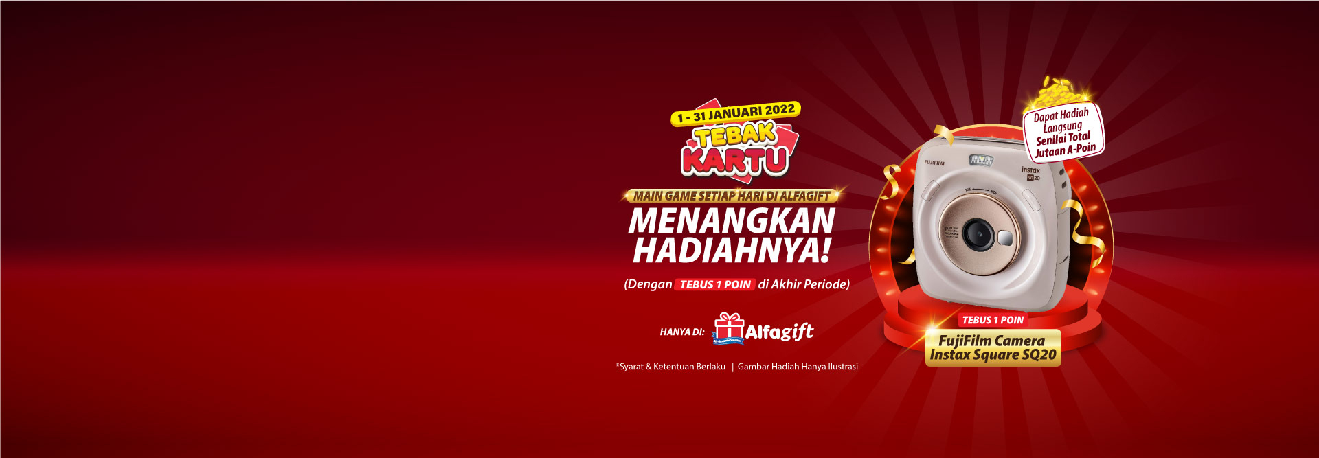 Desktop version banner Game Tebak Kartu Alfagift
