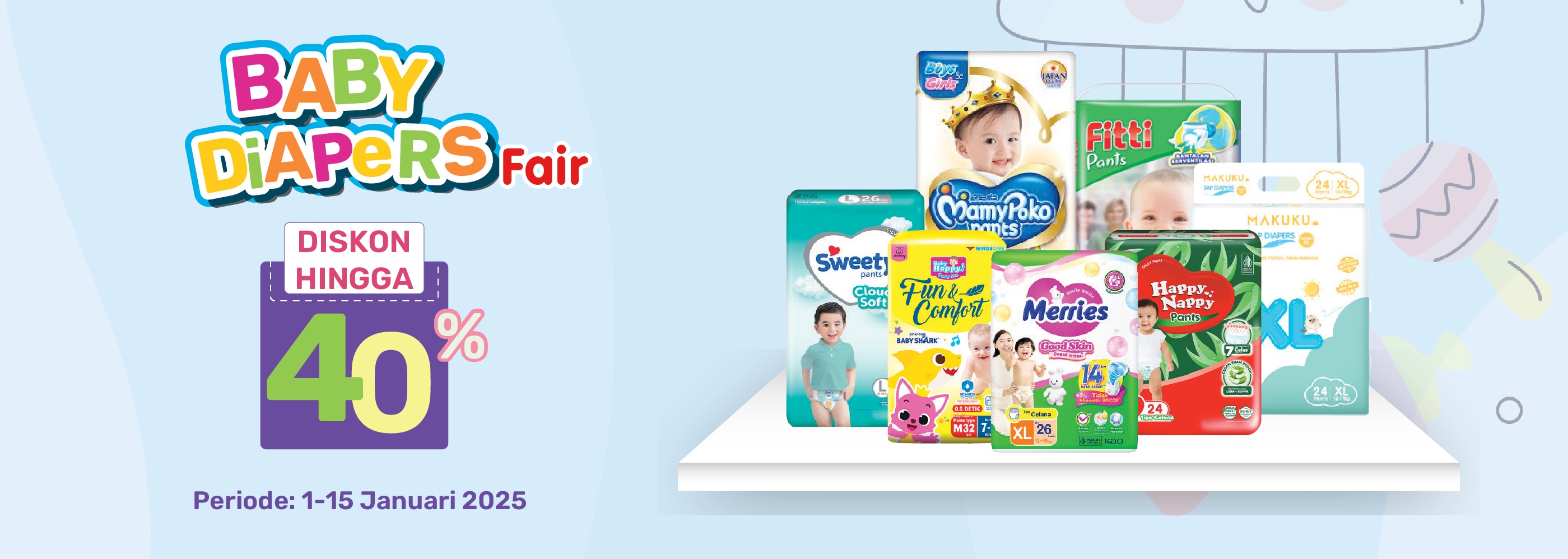 Banner promo BABY & DIAPERS Alfamart