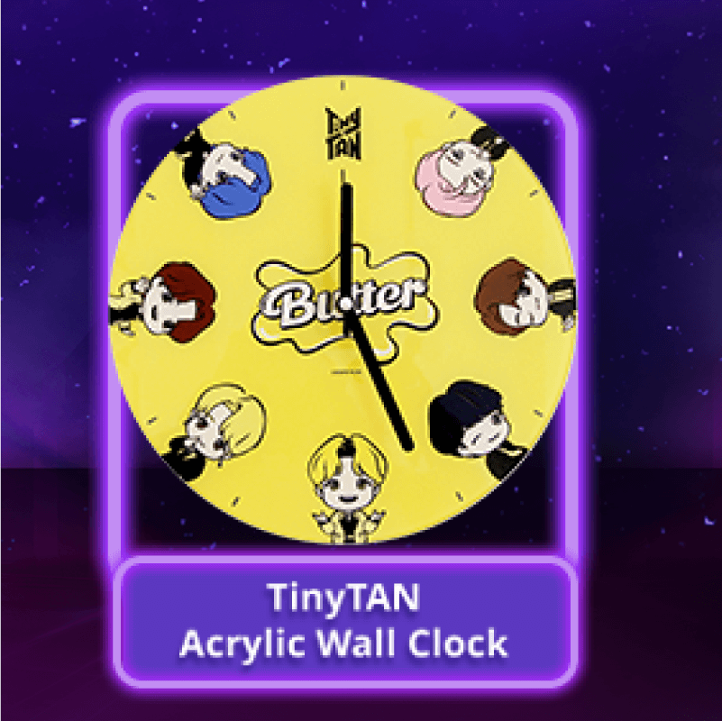 Icon reward Clear TinyTAN - Acrylic Wall Clock TinyTan