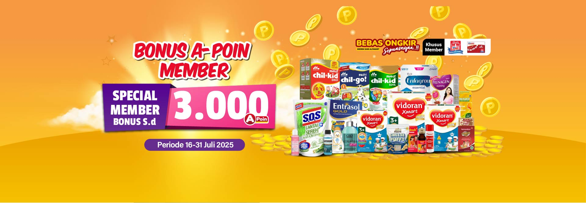 Banner promo Bonus Poin Member Alfamart Alfamart