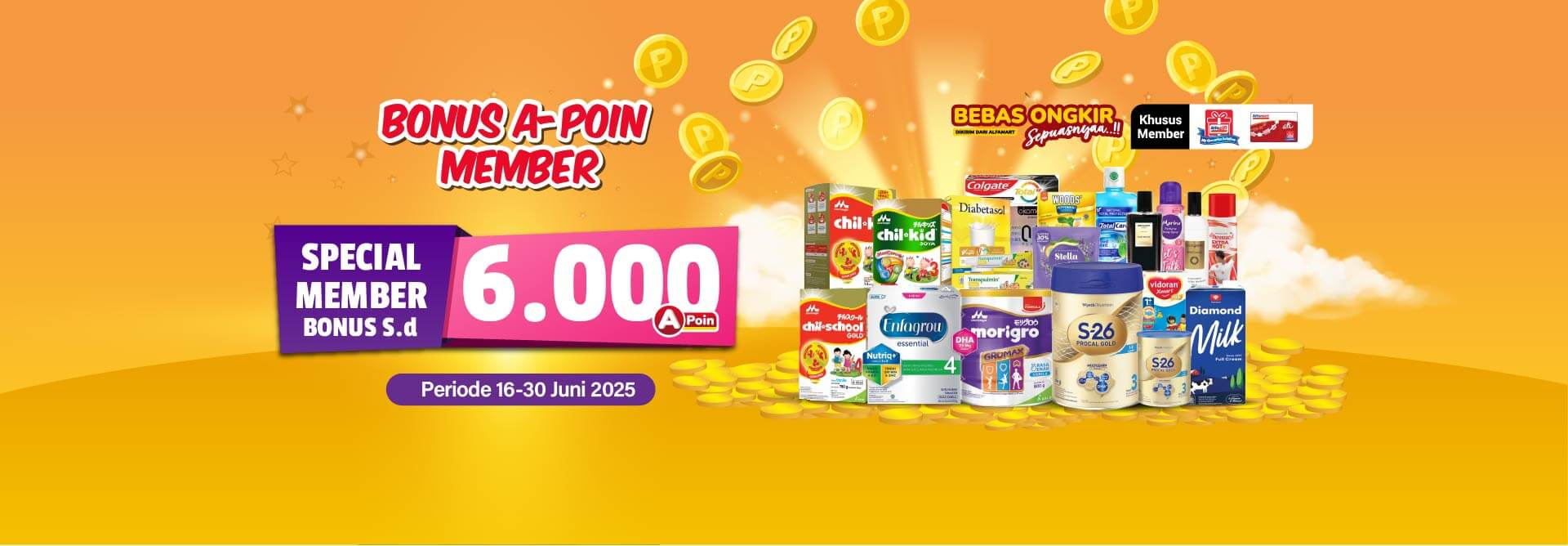 Banner promo Bonus Poin Member Alfamart Alfamart