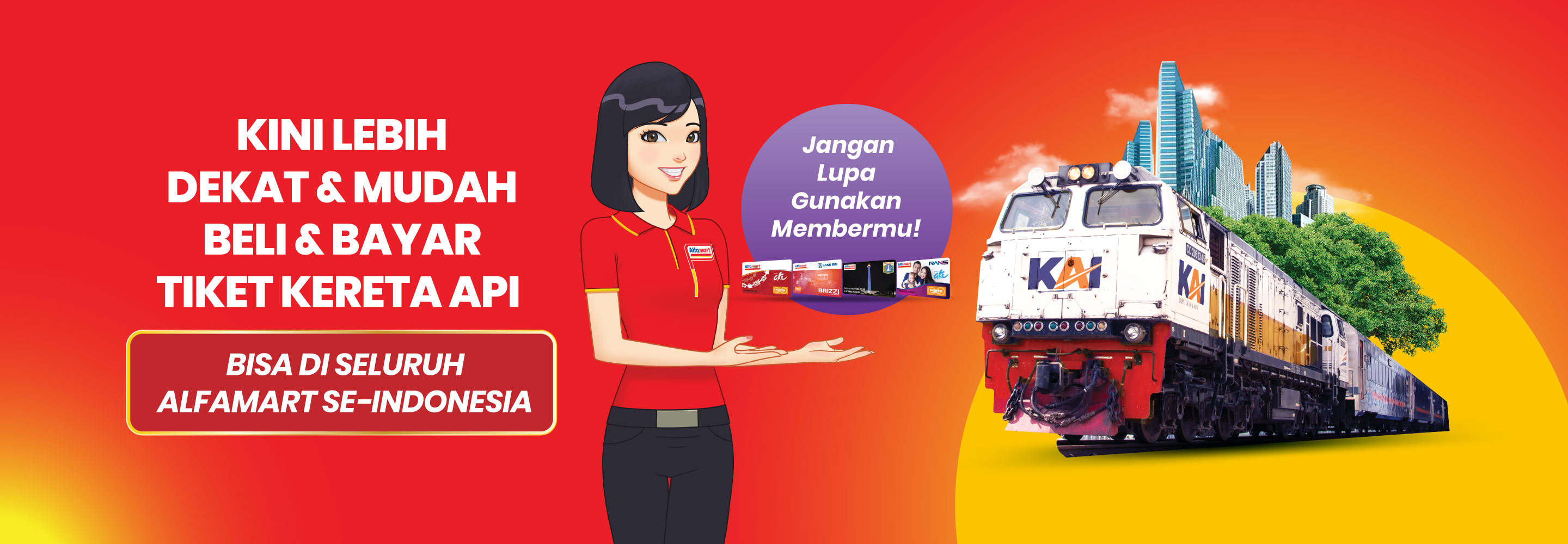 Banner promo Pesan Tiket Kereta Api Di Alfamart Alfamart