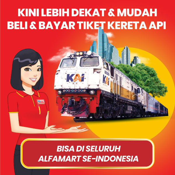 Banner Pesan Tiket Kereta Api Di Alfamart Alfamart