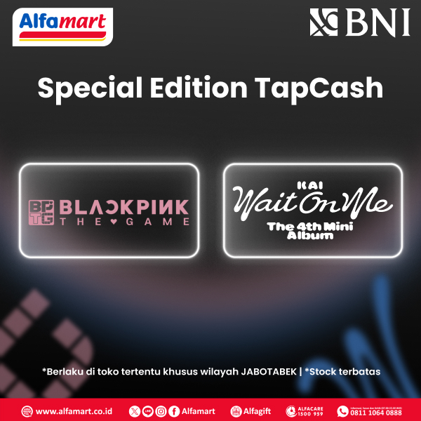 Banner BNI TapCash Blackpink & Kai (EXO) Alfamart
