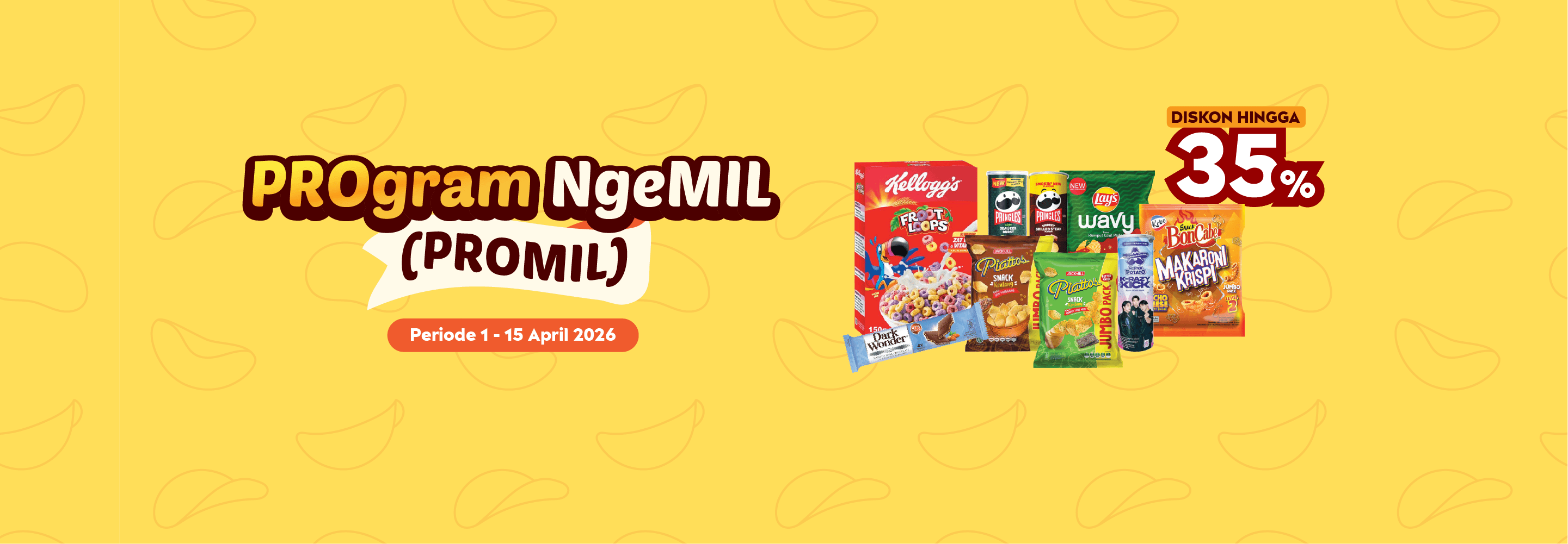 Banner promo Program Ngemil (Promil) Alfamart