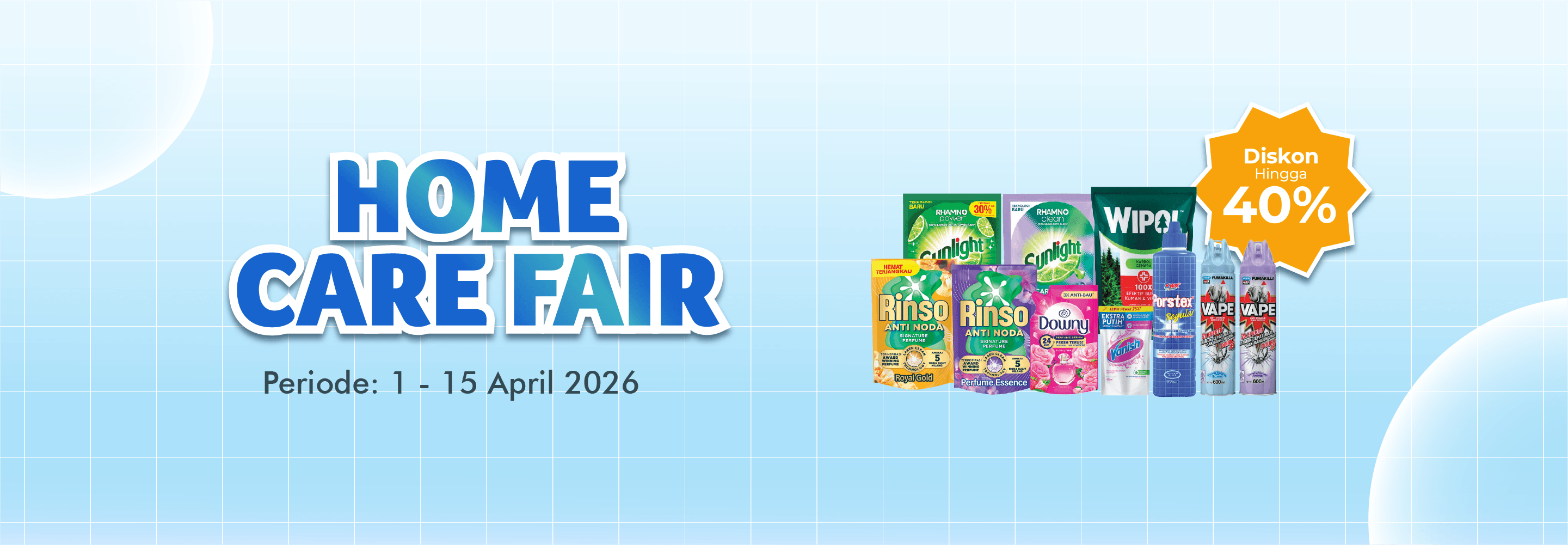 Banner promo Home Care Fair Alfamart