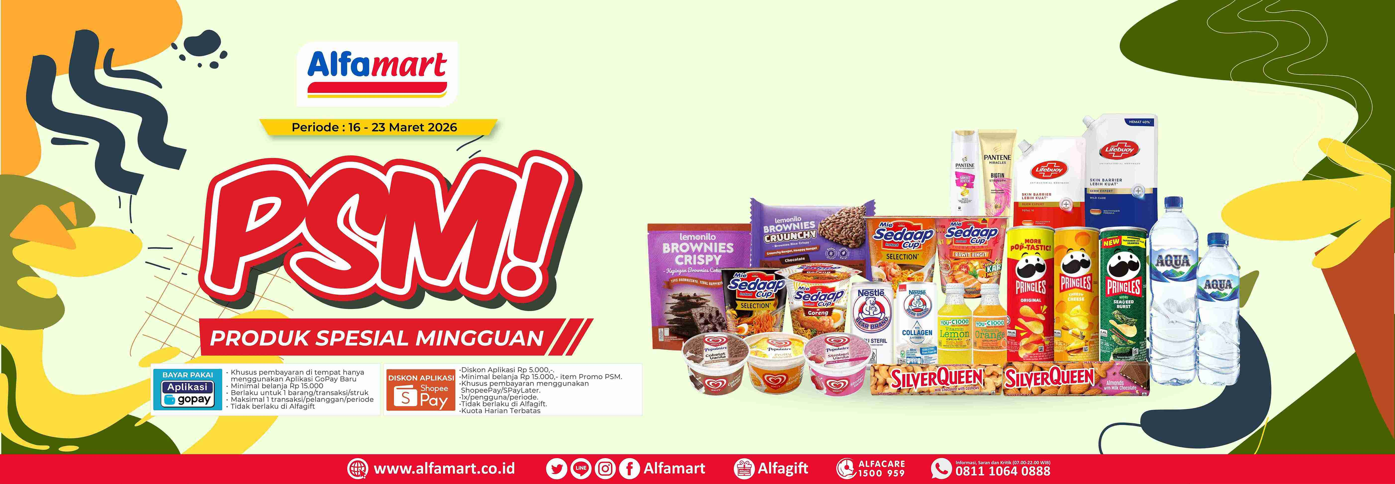 Banner promo Produk Spesial Mingguan (PSM) Alfamart