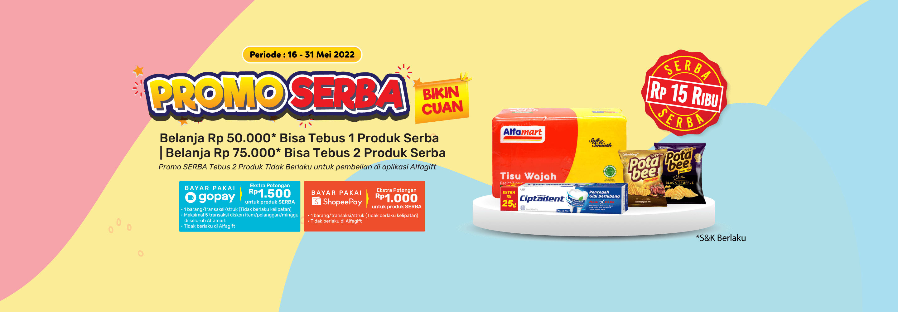 Banner promo Promo Serba 15 ribu Alfamart