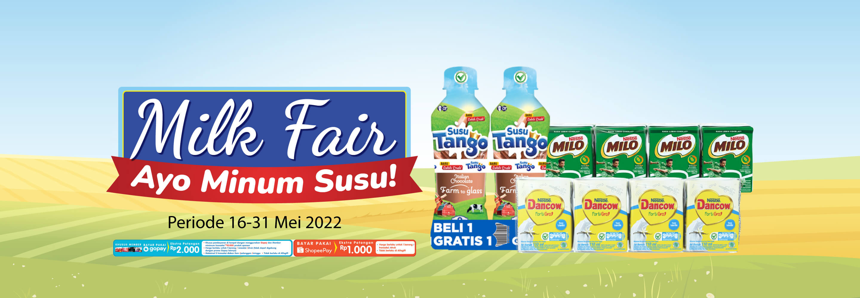 Banner promo Promo Milk Fair Alfamart Alfamart