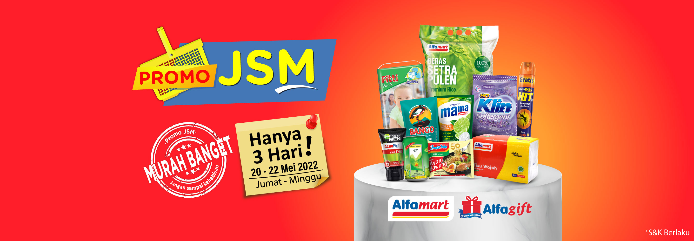 Banner promo Hemat Banget!! Promo JSM Alfamart Spesial Akhir Pekan Alfamart