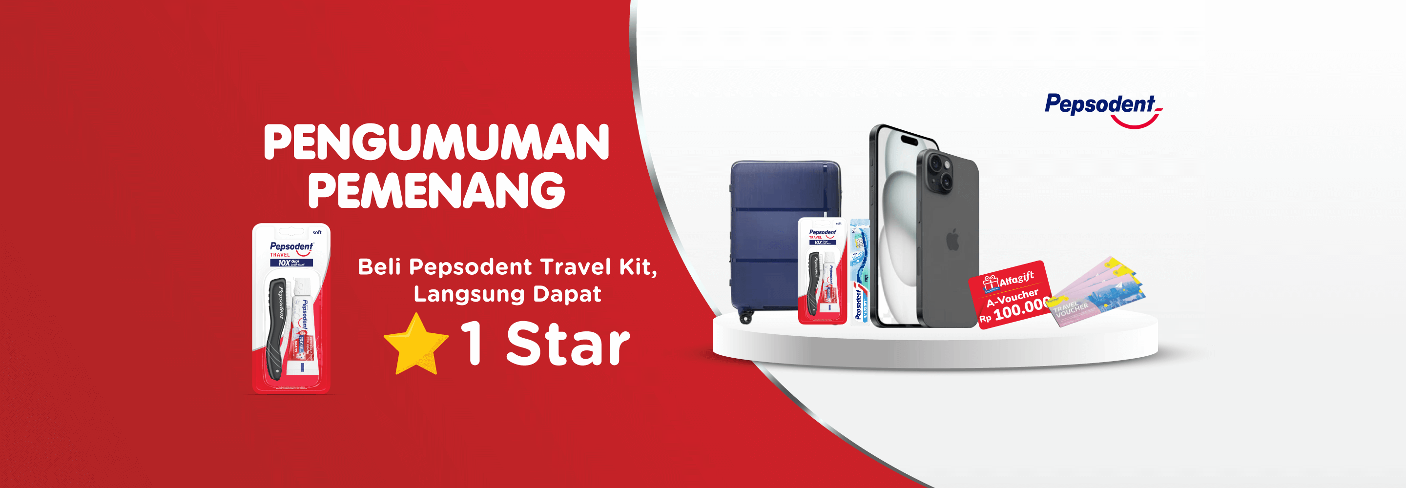 Banner Program Alfastar - Pepsodent Travel Kit Alfamart