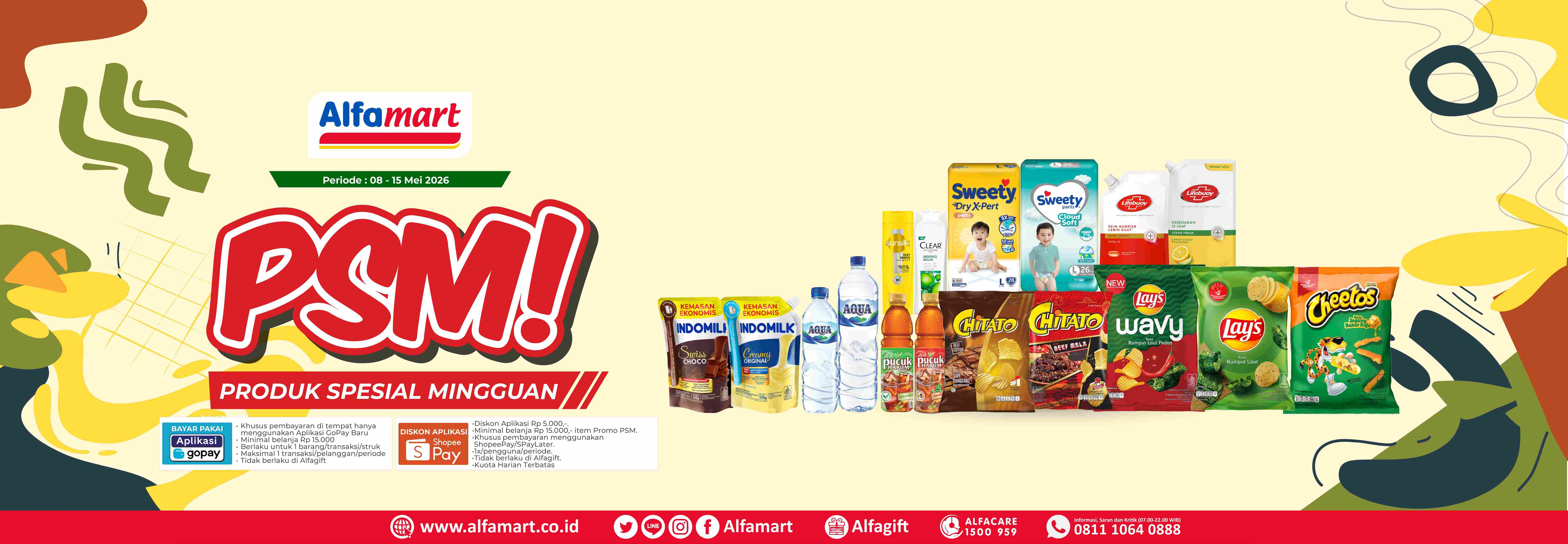 Banner promo Produk Spesial Mingguan (PSM) Alfamart