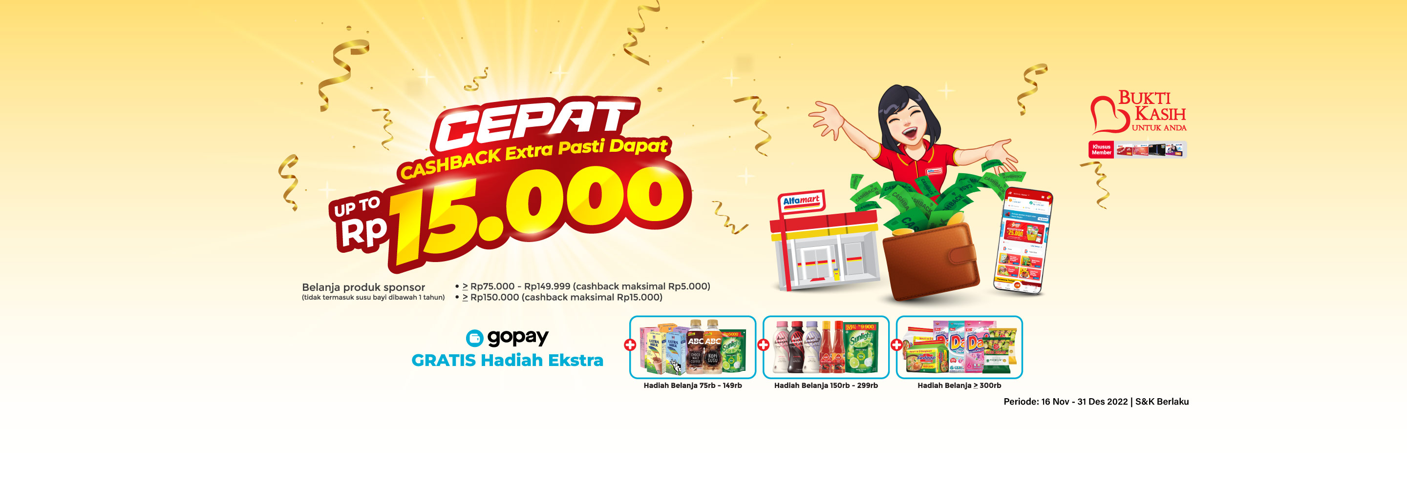 Banner CEPAT - Cashback Extra Pasti Dapat Alfamart