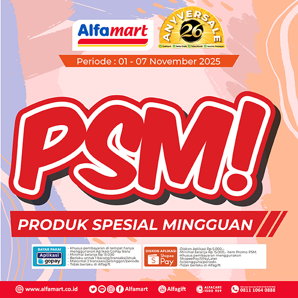 Banner PSM (Promo Spesial Mingguan) Alfamart