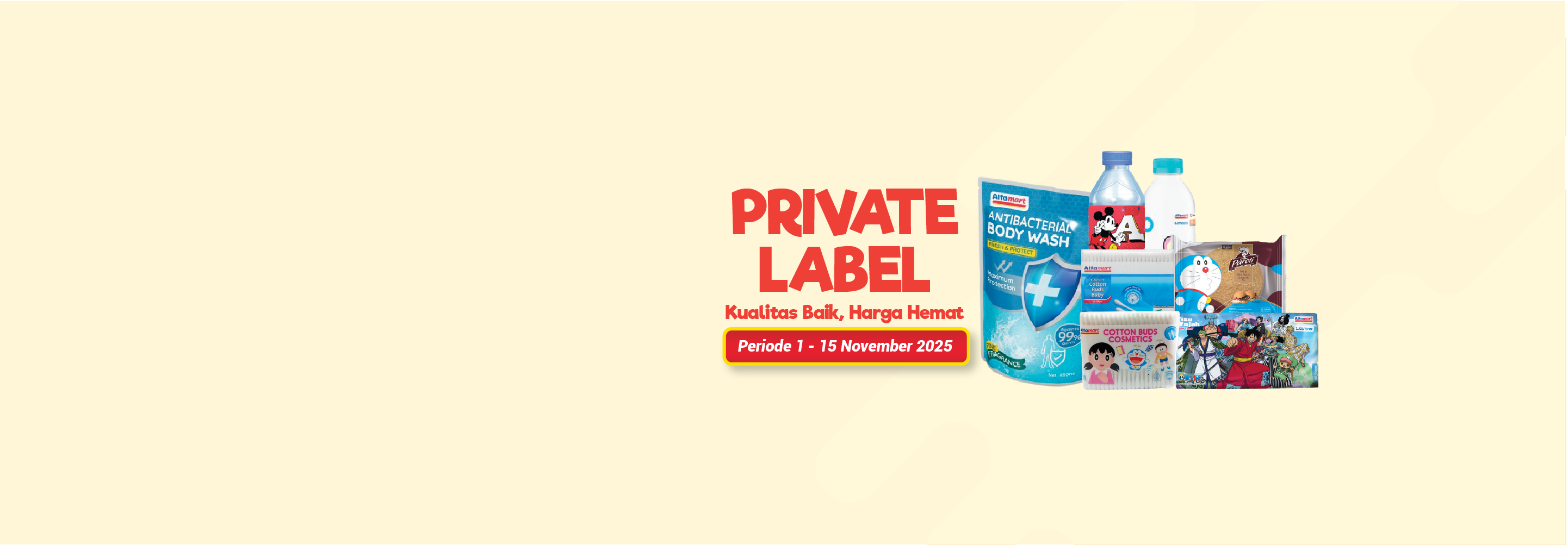 Desktop version banner House Brand Private Label Alfamart
