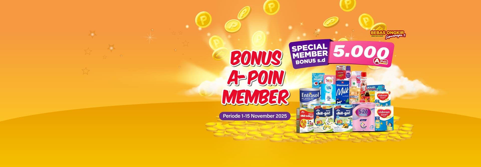 Desktop version banner BONUS A-POIN MEMBER