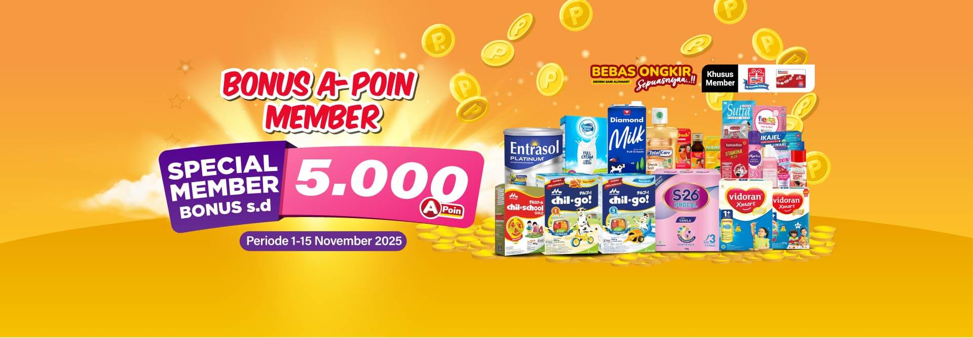 Banner promo Bonus Poin Member Alfamart Alfamart