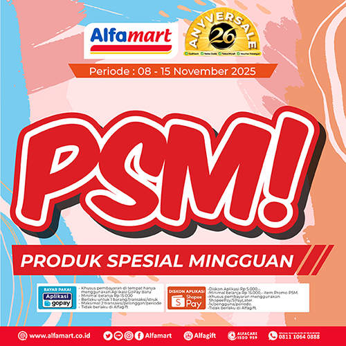 Banner PSM (Promo Spesial Mingguan) Alfamart