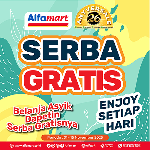 Banner PROMO SERBA GRATIS Alfamart