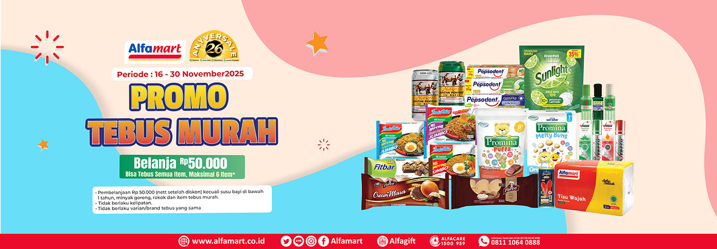 Banner promo PROMO TEBUS MURAH 16-30 November Alfamart