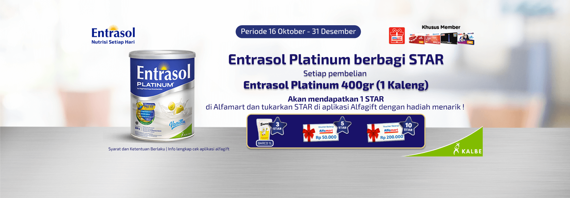 Promo Program member Alfamart - Entrasol Platinum Berbagi Star Alfamart