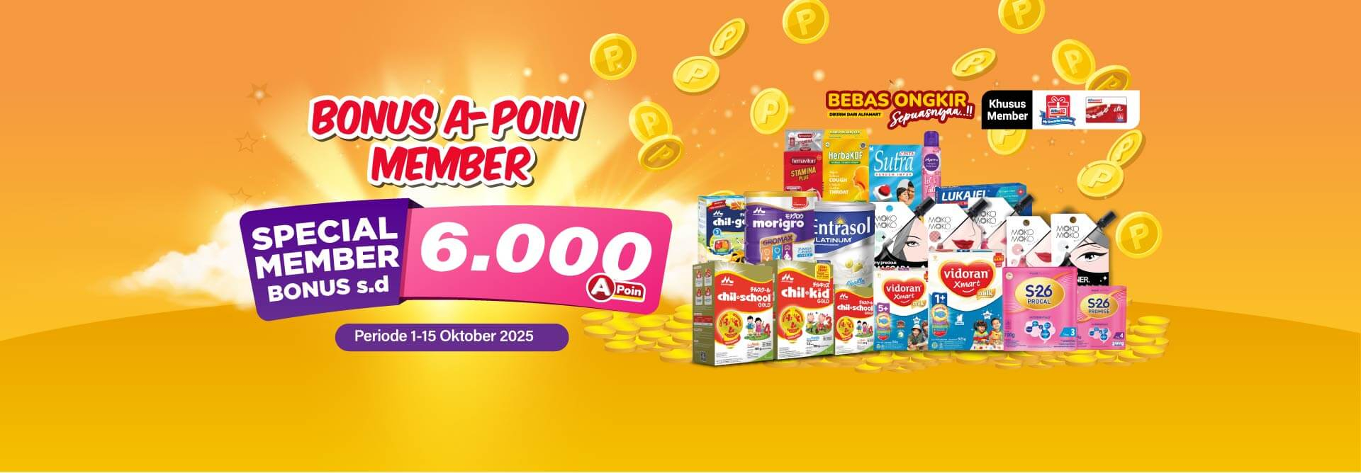 Banner promo Bonus Poin Member Alfamart Alfamart