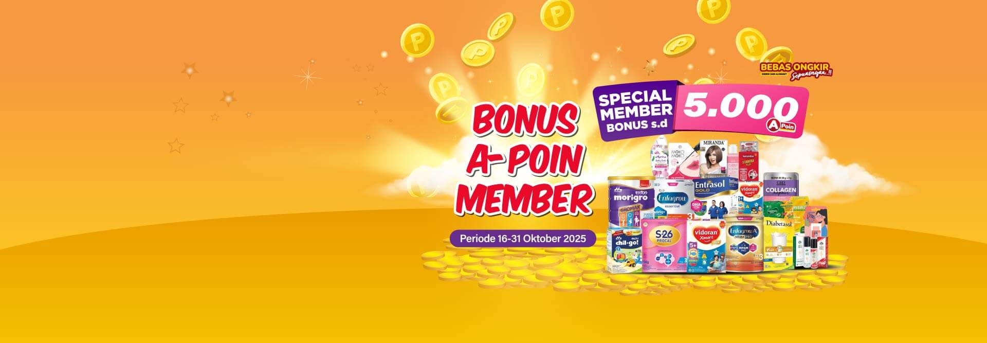 Desktop version banner BONUS A-POIN MEMBER