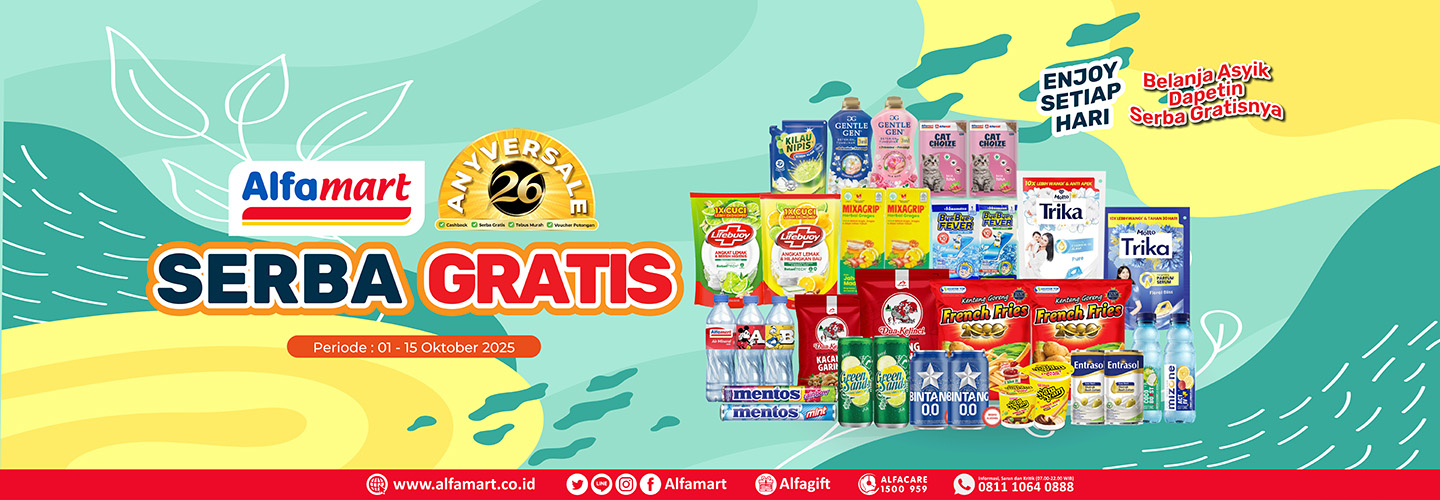 Banner promo PROMO SERBA GRATIS Alfamart