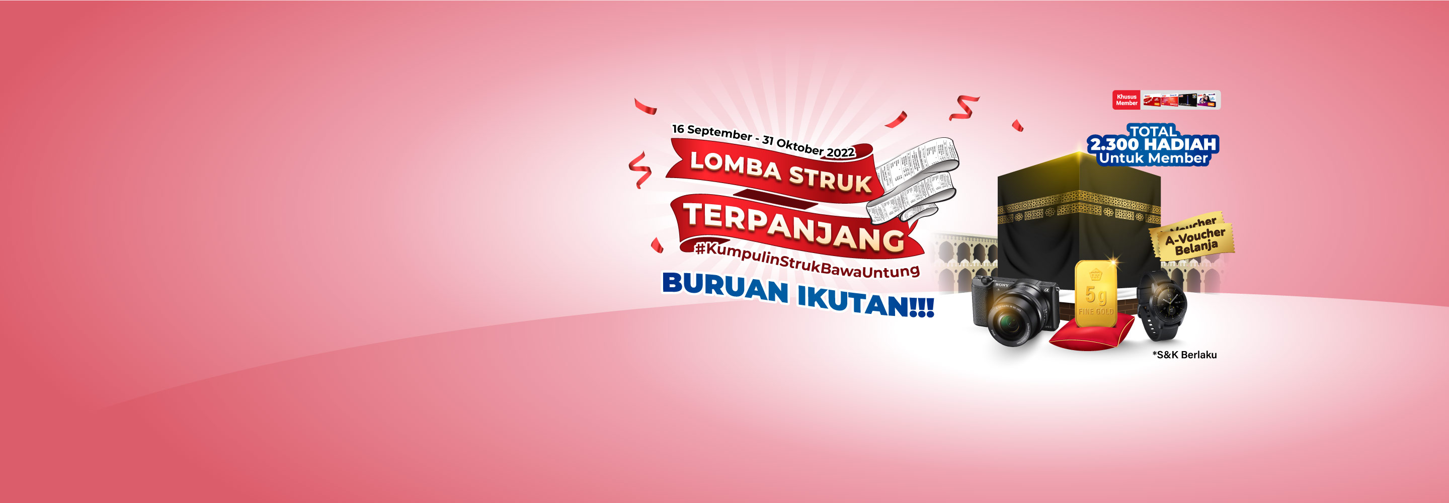 Desktop version banner Struk Terpanjang #KumpulinStrukBawaUntung