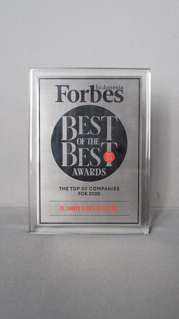 Image reward The Top 50 Companies for 2020 (posisi ke-14) dari Forbes