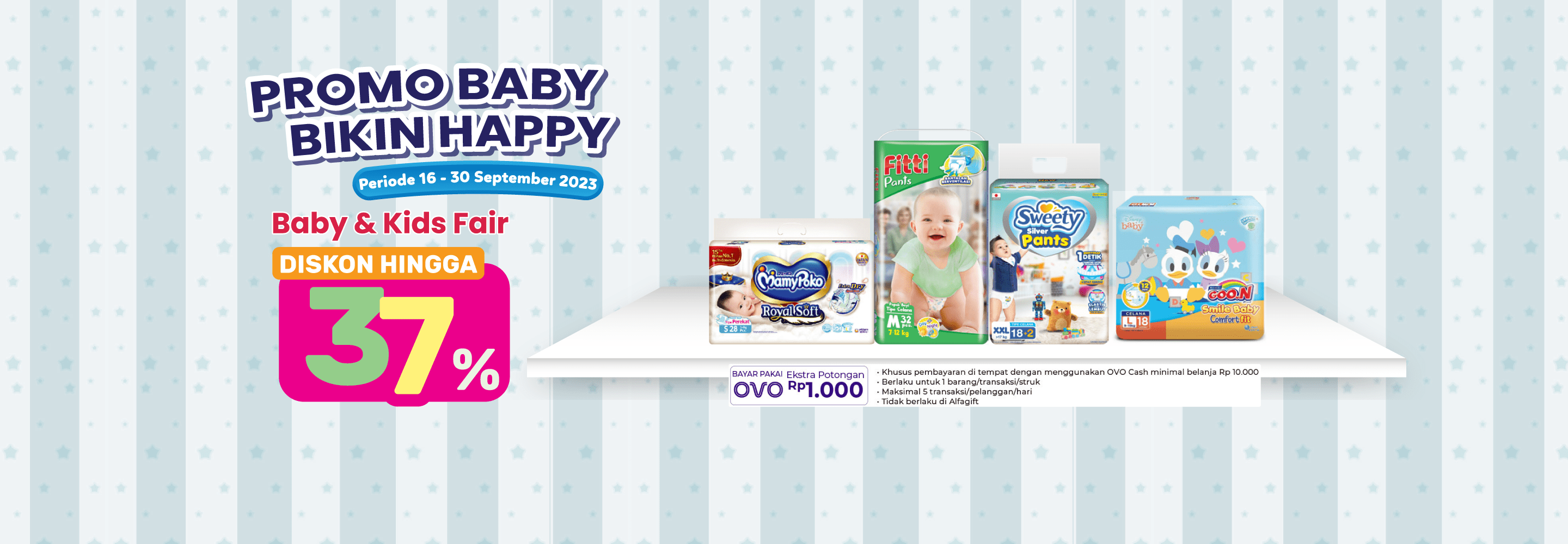 Banner promo Diapers and Baby Kids Fair Alfamart Alfamart