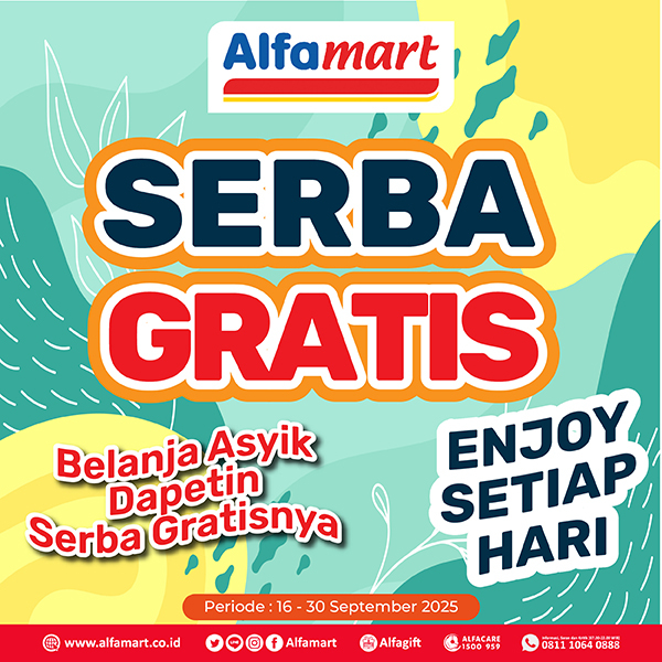 Banner PROMO SERBA GRATIS Alfamart