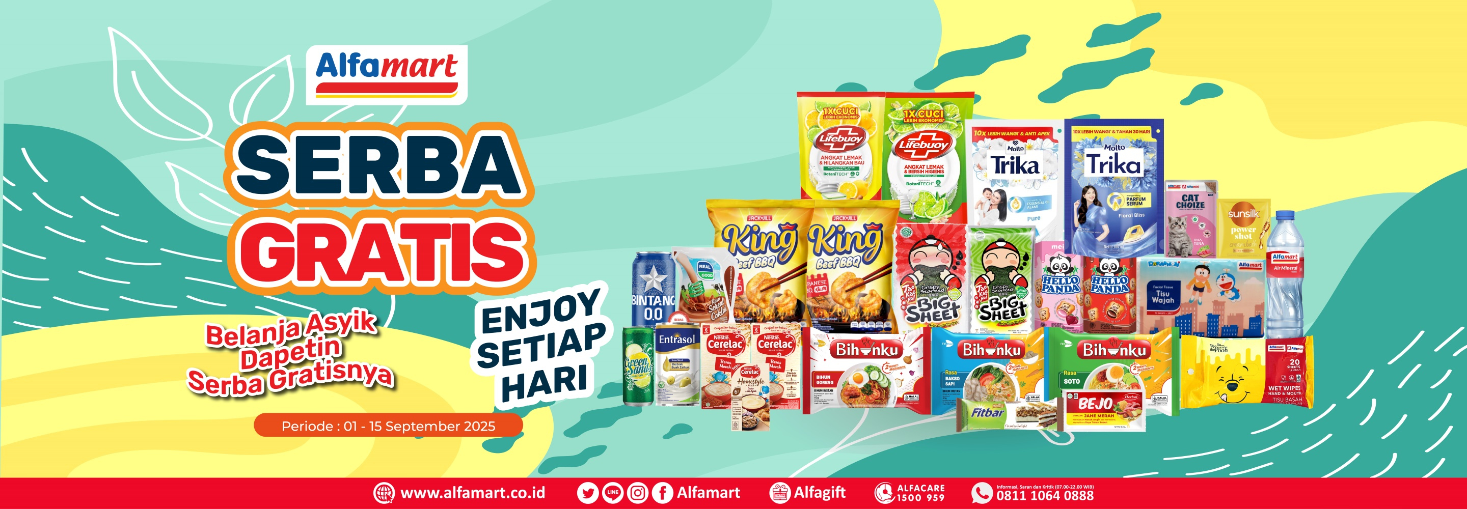 Banner promo Serba Gratis Alfamart